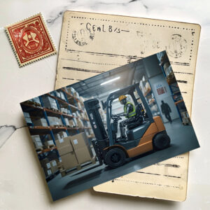 raxxa Postkarte: Autonomer Lagerroboter