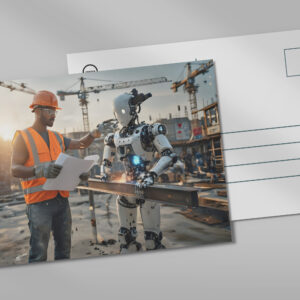raxxa Postkarte: Zusammenarbeit auf der Baustelle