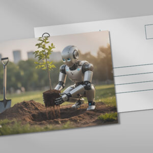raxxa Postkarte: Technik pflanzt Leben