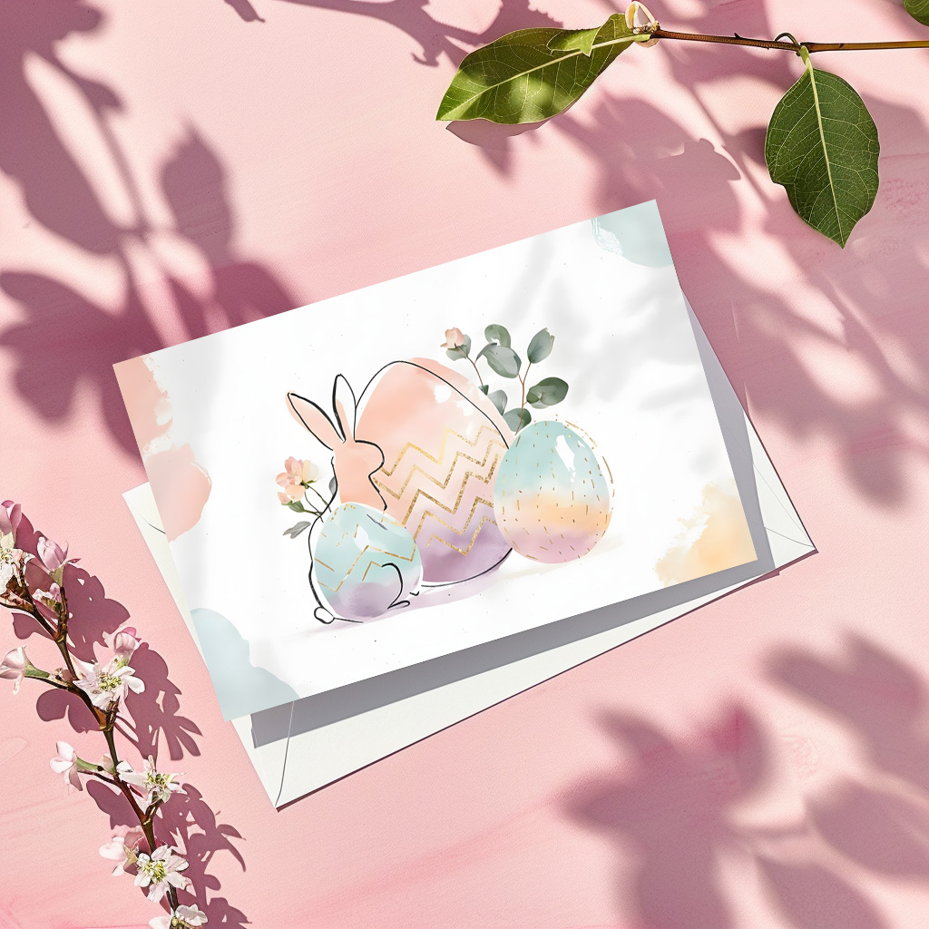 raxxa Postkarte: Zarte Osterillustration