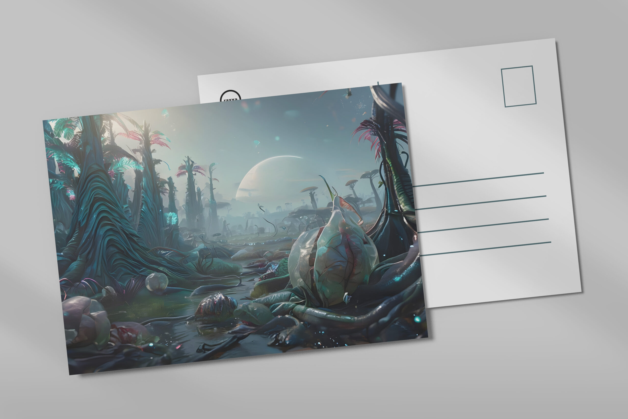 raxxa Postkarte: Landschaft jenseits der Erde