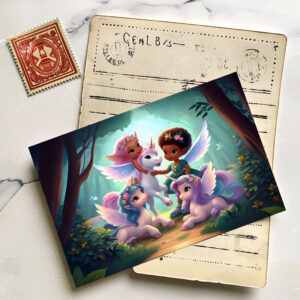 raxxa Postkarte: Einhörner und Elfen