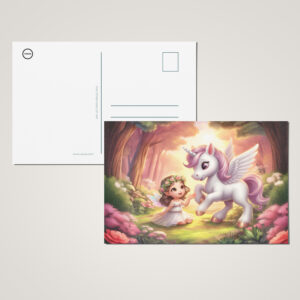 raxxa Postkarte: Junge Fee mit Einhorn