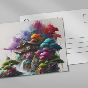 raxxa Postkarte: Farbenfrohes asiatisches Paradies