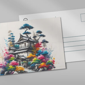 raxxa Postkarte: Buntes asiatisches Haus