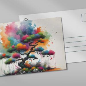 raxxa Postkarte: Bunter Fruchtbaum Kunstdruck