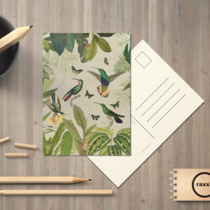 raxxa Postkarte: Zauberhafte Kolibris im tropischen Dschungel