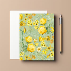 raxxa Postkarte: Blütenpracht der Geschichte- Handgemalte Rosen