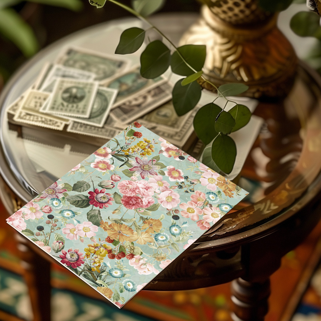 raxxa Postkarte: Rosen der Geschichte- Kunstvolle Nostalgie