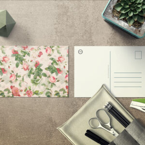 raxxa Postkarte: Verwobene Rosen- Kunst aus einer anderen Zeit