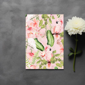 raxxa Postkarte: Rosa Kakadu Paradies