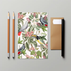 raxxa Postkarte: Exotischer Vintage Vogel Park
