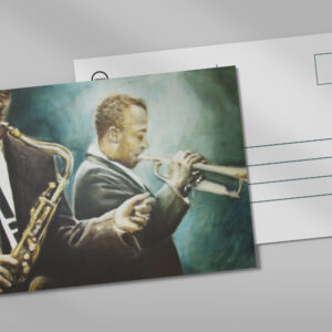 raxxa Postkarte: miles davis lester young