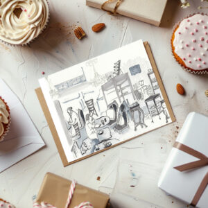 raxxa Postkarte: Ins Cafe