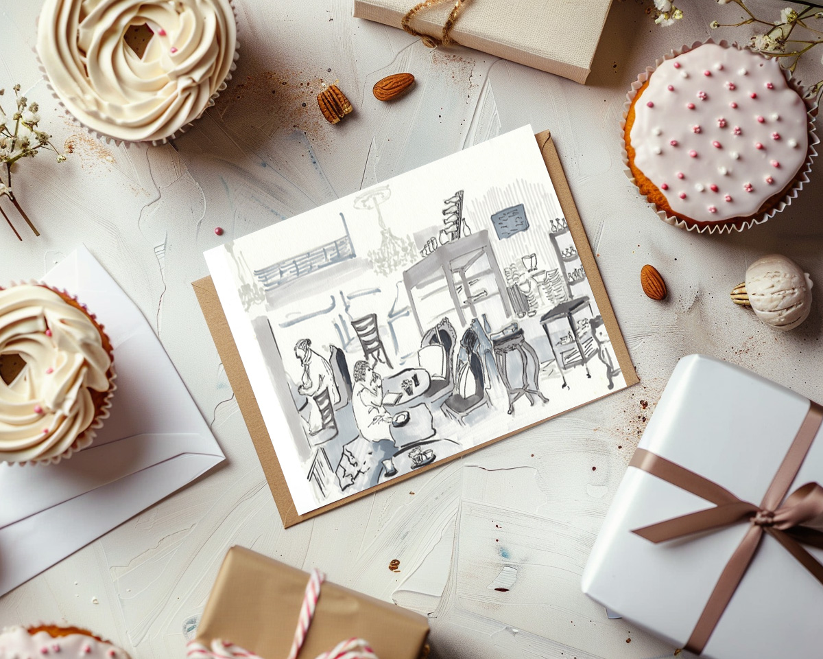 raxxa Postkarte: Ins Cafe