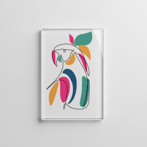 raxxa Glas-Magnet: Papagei