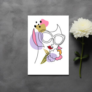raxxa Postkarte: One line art