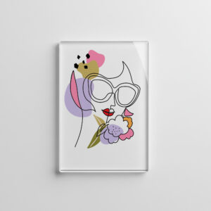 raxxa Glas-Magnet: One line art