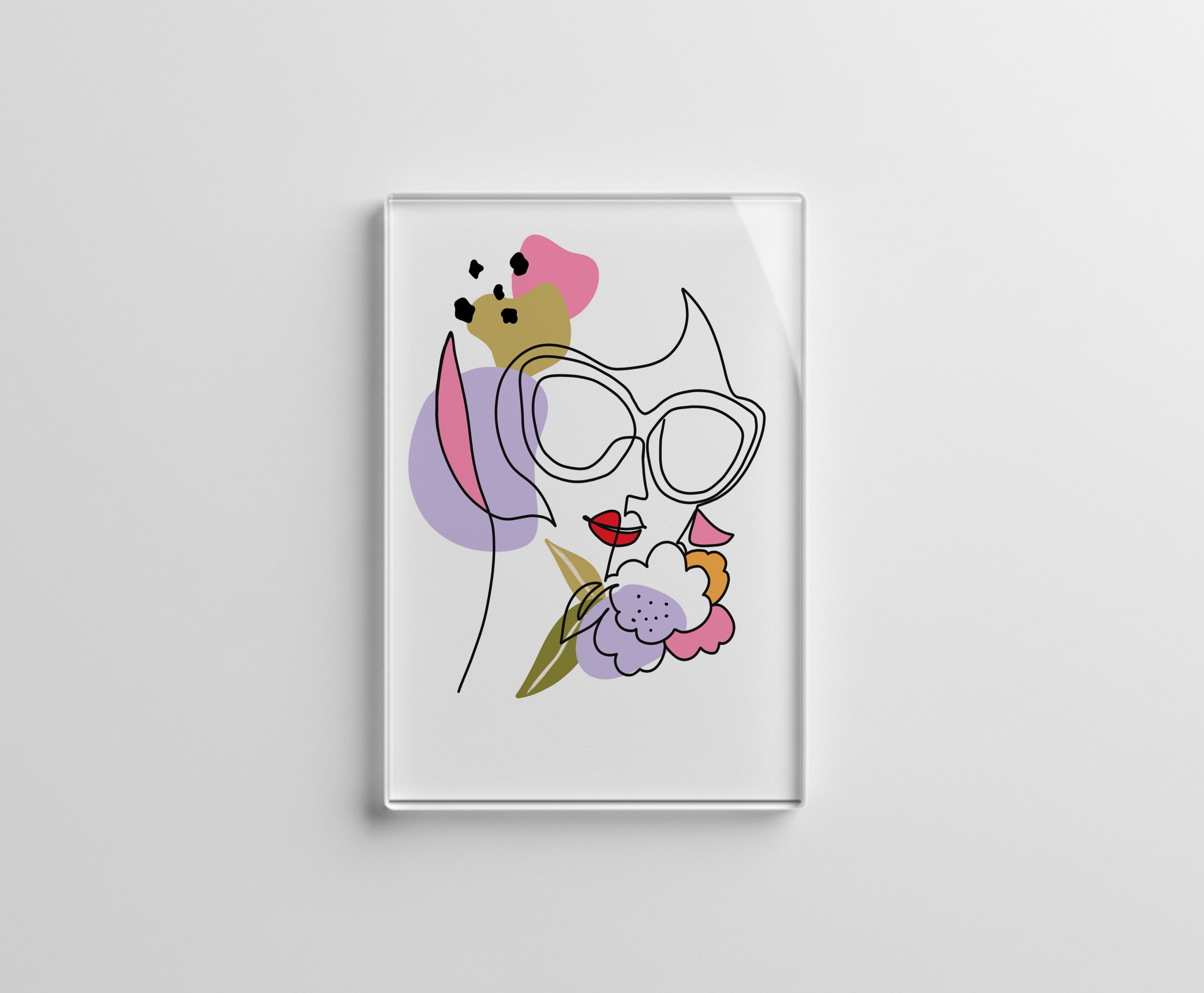 raxxa Glas-Magnet: One line art