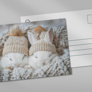 raxxa Postkarte: Klein frech und flauschig das sind wir