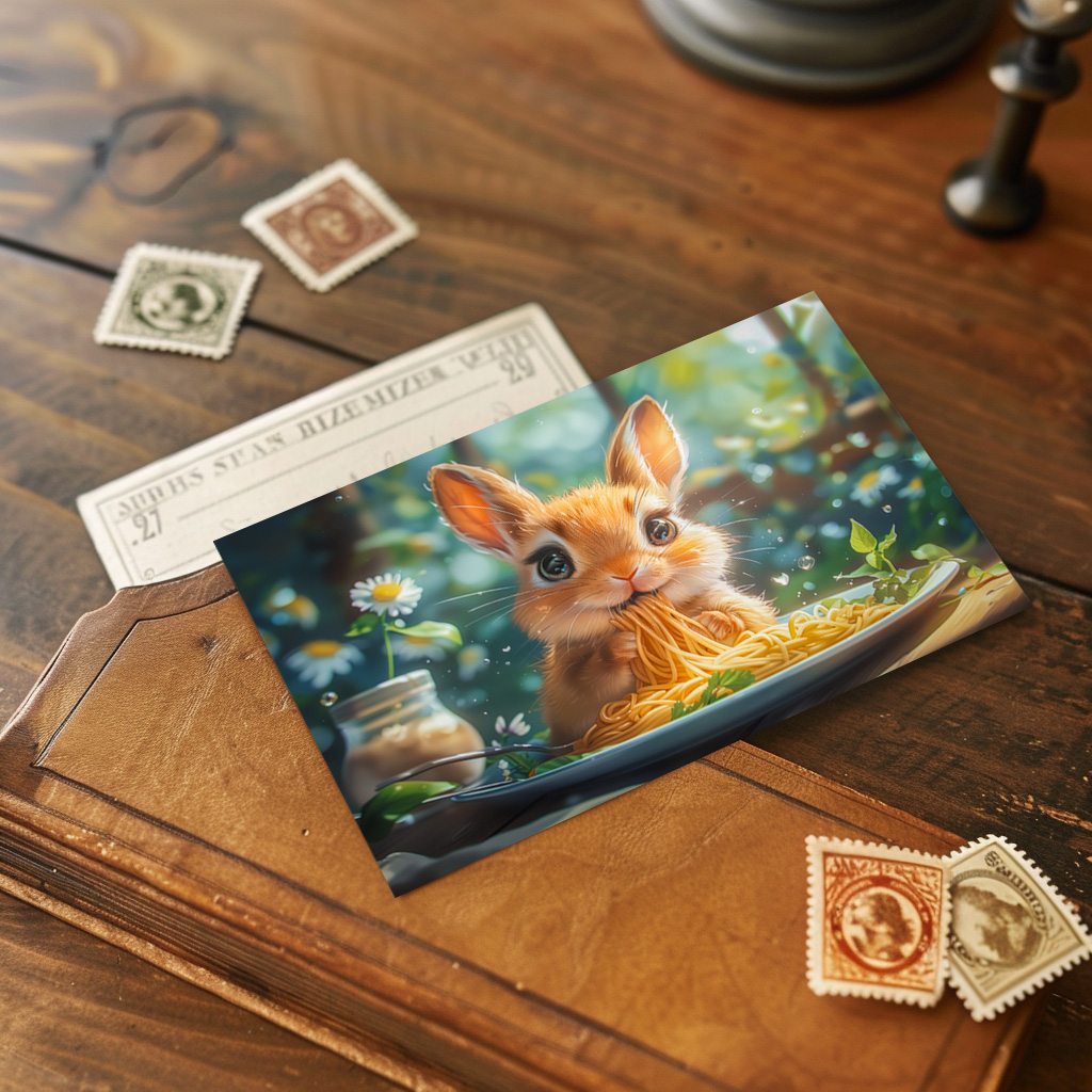 raxxa Postkarte: Lass uns gemeinsam Nudeln essen