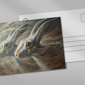 raxxa Postkarte: Davinci Hasen