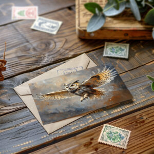 raxxa Postkarte: Fliegende Eule