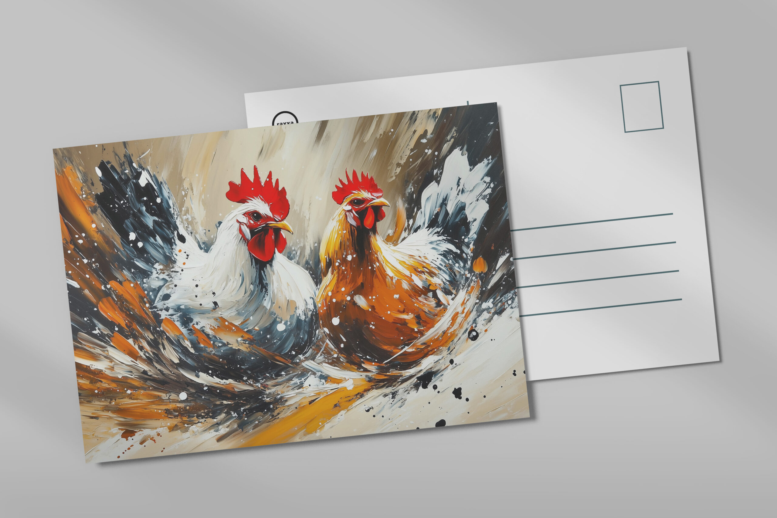 raxxa Postkarte: Schrei der Hühner