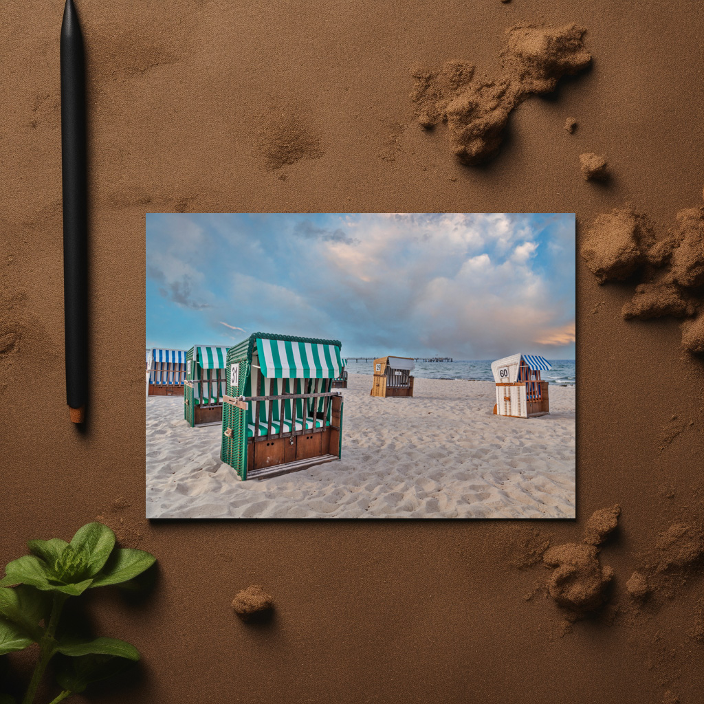 raxxa Postkarte: Abendstimmung Strand Boltenhagen