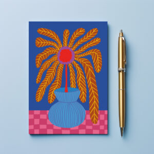 raxxa Postkarte: Farbenfrohe Retro-Blume