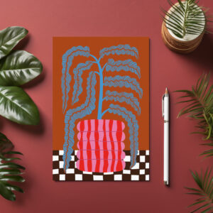 raxxa Postkarte: Abstrakte Retro-Blume