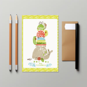 raxxa Postkarte: Los equilibristas Duna, Noa, Leo, Numa y Max