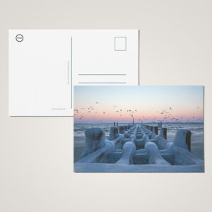 raxxa Postkarte: Eisiger Morgen an der Ostsee