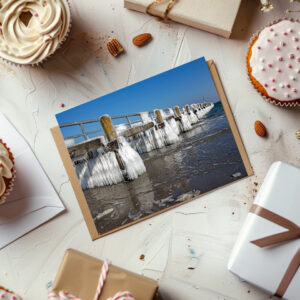 raxxa Postkarte: Frostiger Tag an der Ostsee