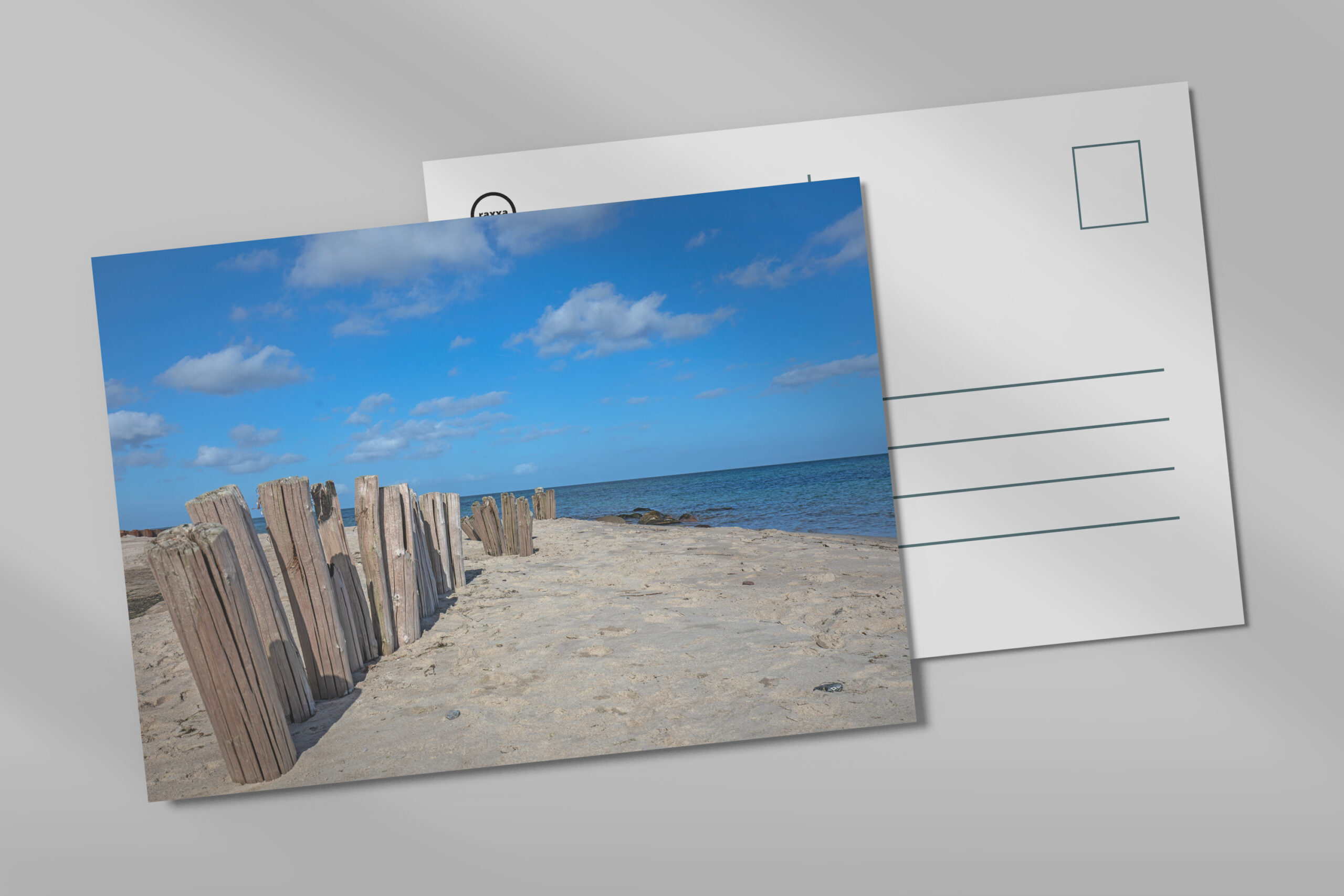 raxxa Postkarte: Buhnen am Ostseestrand in Dahmeshöved
