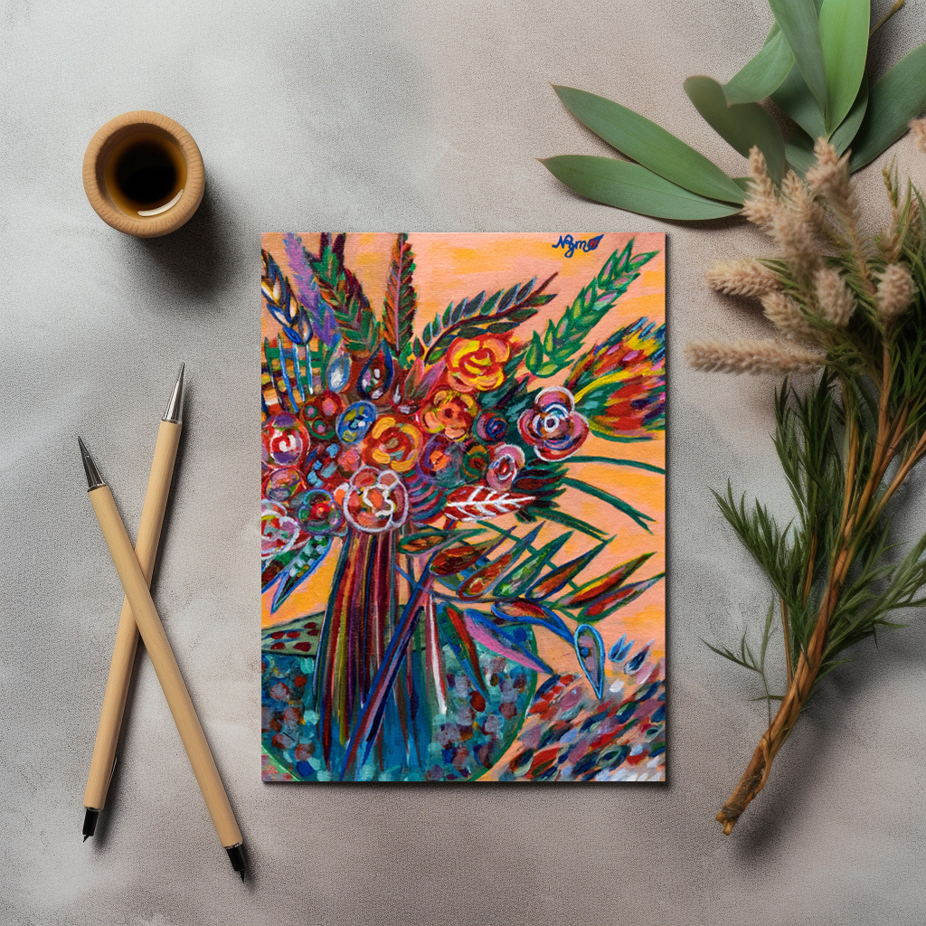 raxxa Postkarte: Flowers in a vase
