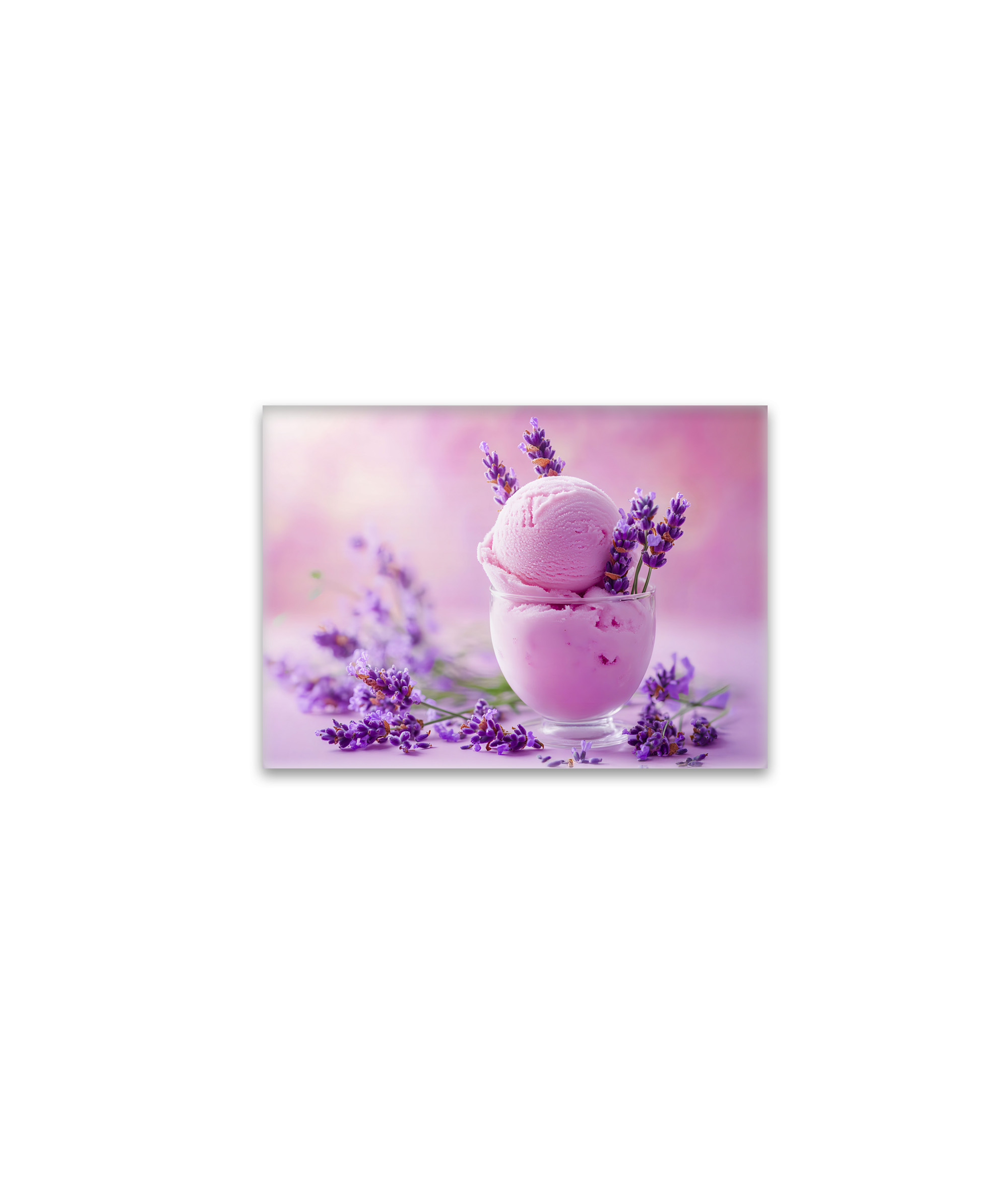 raxxa Glas-Magnet: Lavendeleis auf rosigem Blütentraum