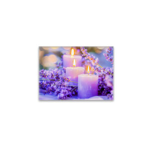 raxxa Glas-Magnet: Lavendel und Kerzenschein am Winterfenster