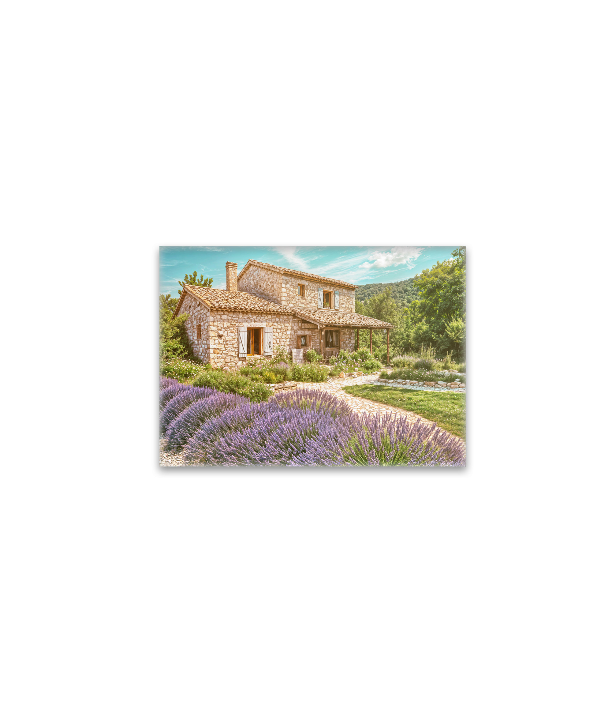 raxxa Glas-Magnet: Cottagegarten voller Lavendelträume