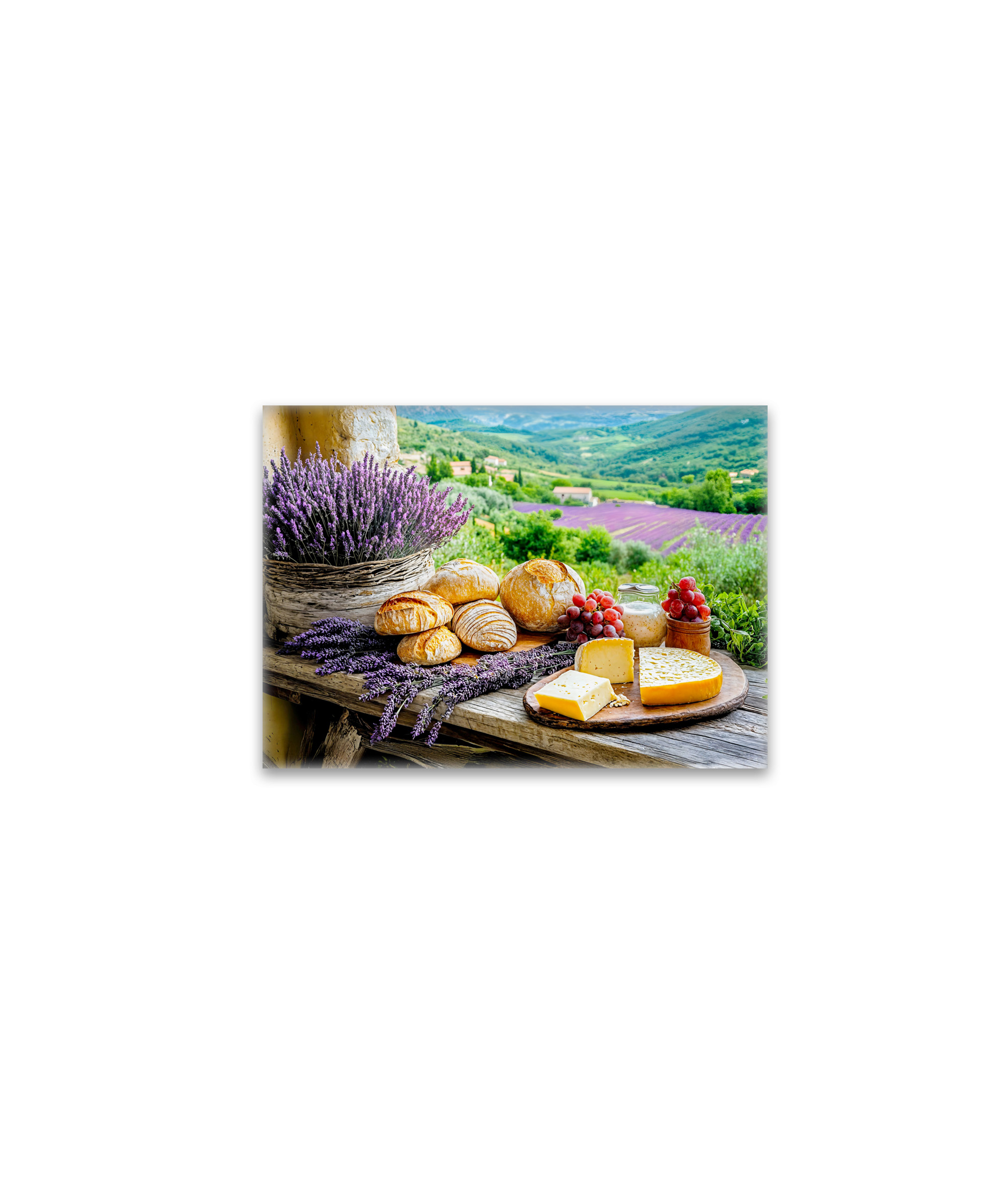 raxxa Glas-Magnet: Lavendelbrotzeit mit Blick auf die Provence