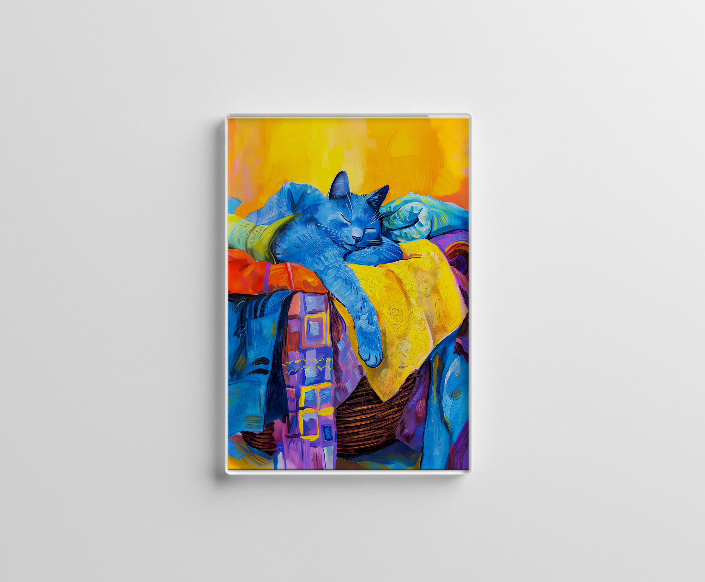 raxxa Glas-Magnet: Cartoon Cozy Cat in Armchair