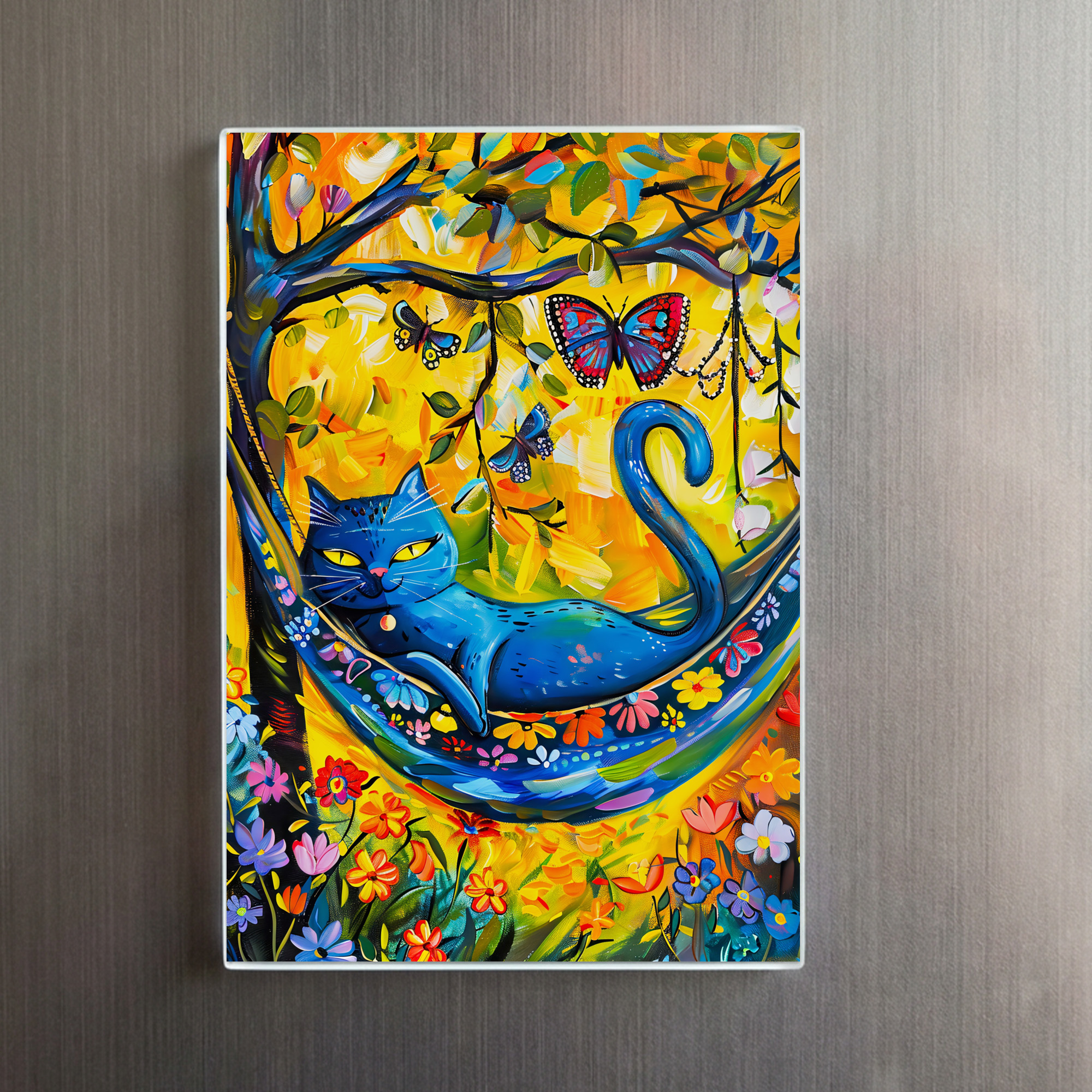 raxxa Glas-Magnet: Cat in Hammock Under Tree – Bild 2