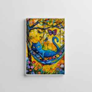 raxxa Glas-Magnet: Cat in Hammock Under Tree