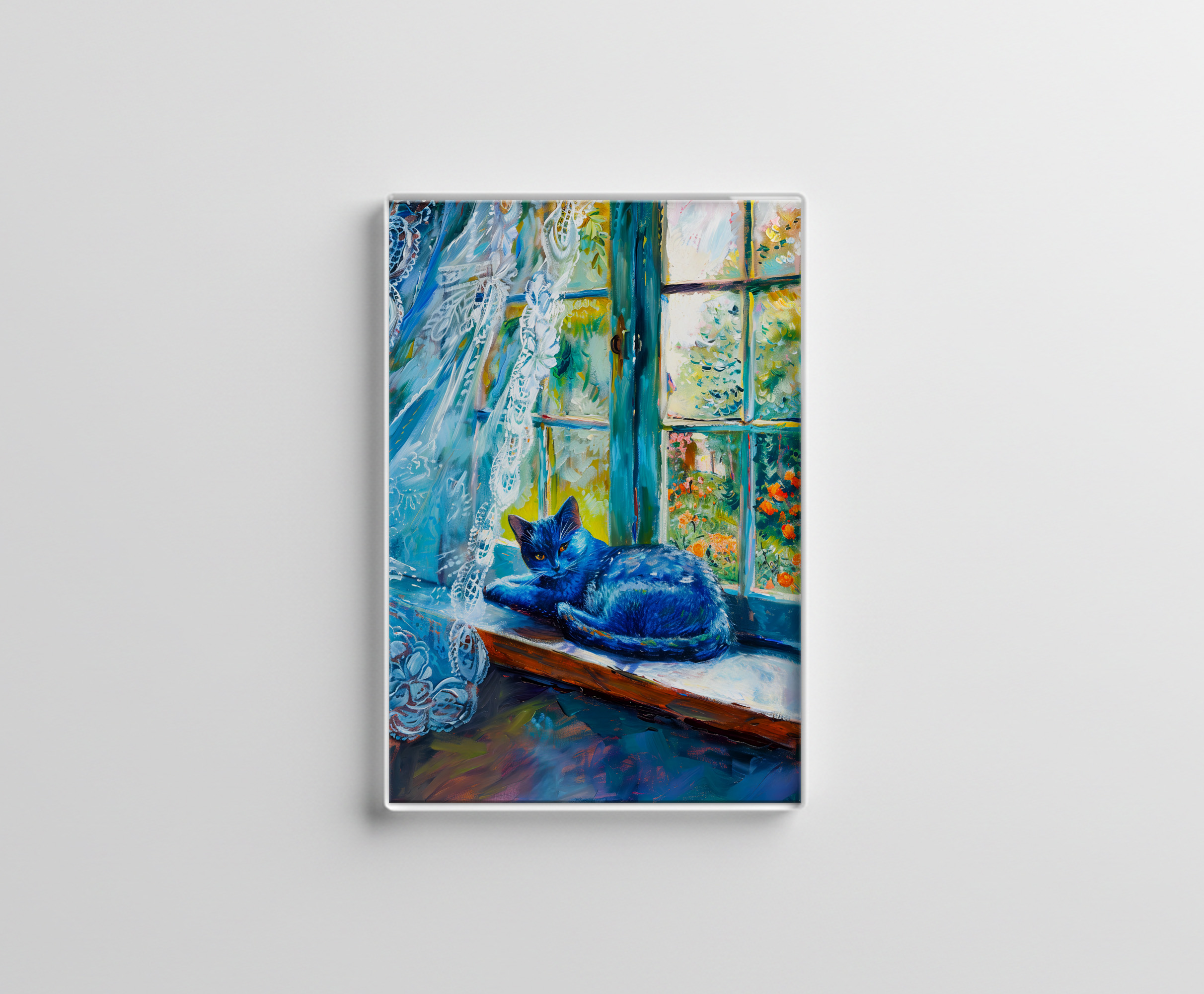 raxxa Glas-Magnet: Cat is Sleeping on Window Ledge