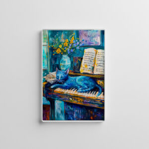 raxxa Glas-Magnet: Cat is Sleeping on Piano