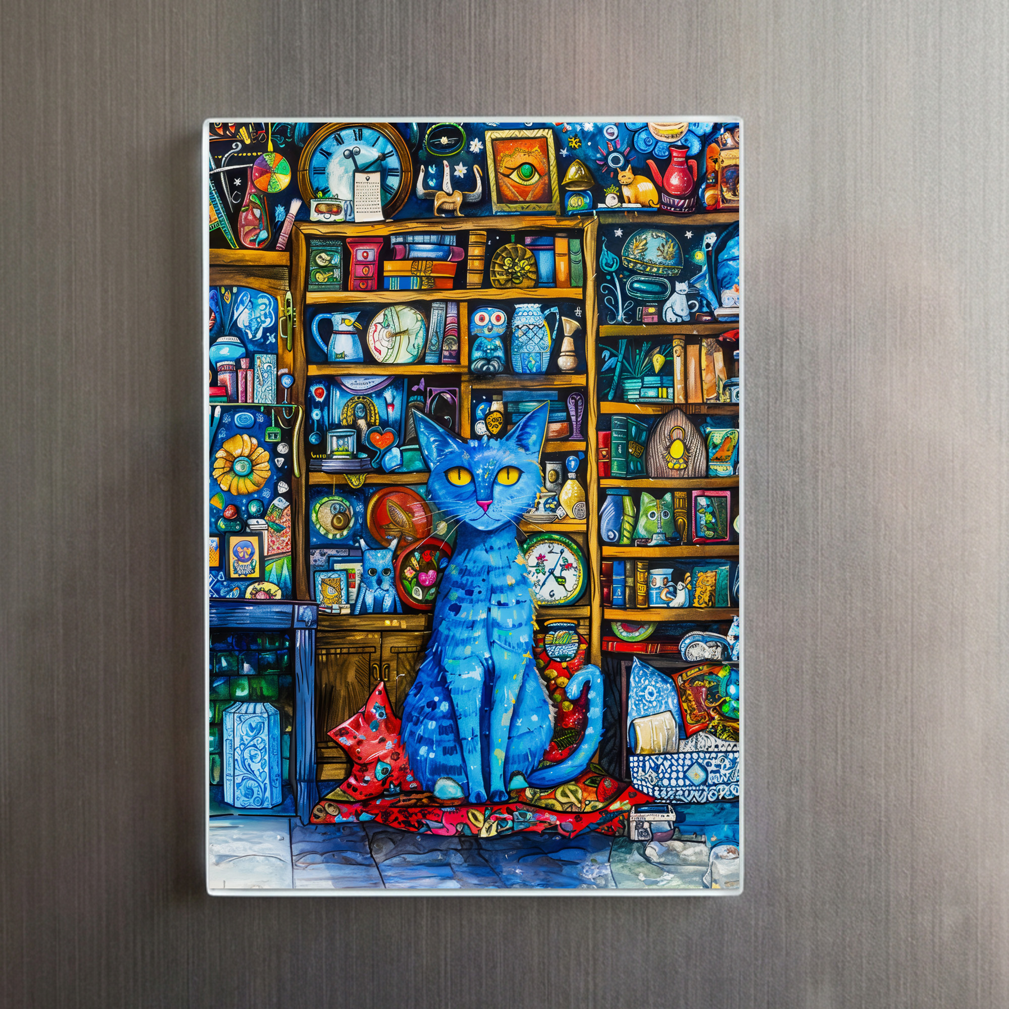 raxxa Glas-Magnet: Blue Cat by Colorful Shelf - Imagen 2