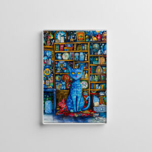 raxxa Glas-Magnet: Blue Cat by Colorful Shelf