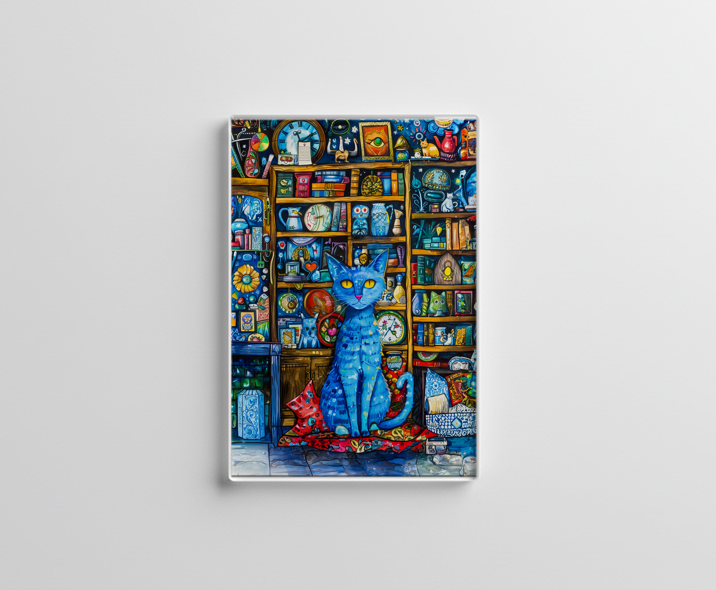 raxxa Glas-Magnet: Blue Cat by Colorful Shelf