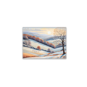 raxxa Glas-Magnet: Pastel Watercolor Sunny Winter Landscape