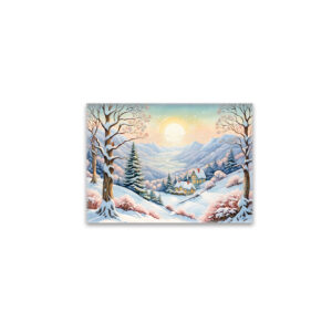 raxxa Glas-Magnet: Pastel Watercolor Sunny Winter Landscape